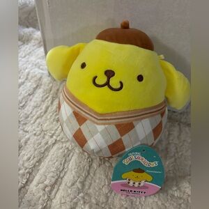 Squishmallow Pompompurin The Golden Retriever with Plaid 8 inch